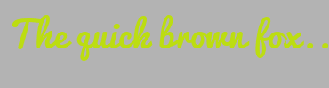 Image with Font Color BCDD11 and Background Color B3B3B3